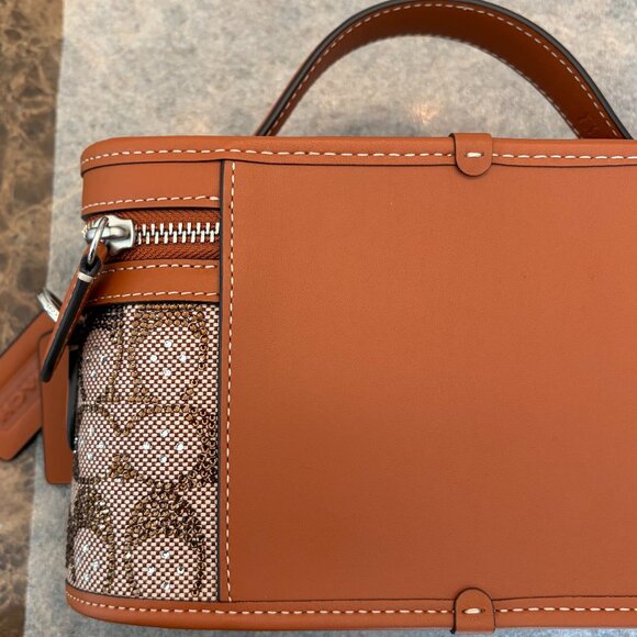 Coach Crystal Signature Jacquard Trail Bag (Burnished Amber) - Picture 5 of 16
